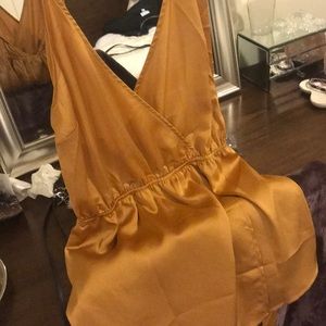 Sabo skirt silk low back romper